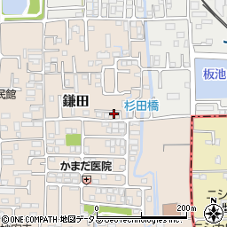 奈良県香芝市鎌田546周辺の地図