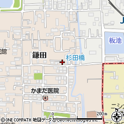 奈良県香芝市鎌田546-10周辺の地図