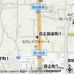 ガッツレンタカー富田林店周辺の地図
