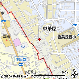 大阪府堺市東区草尾262周辺の地図