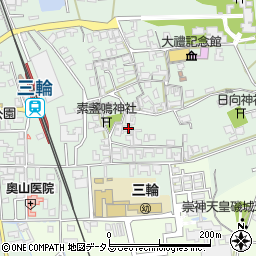 奈良県桜井市三輪297周辺の地図