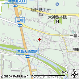 奈良県桜井市三輪623周辺の地図
