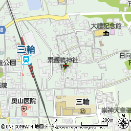 奈良県桜井市三輪305周辺の地図