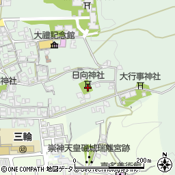 大神神社日向神社社務所周辺の地図