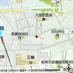 奈良県桜井市三輪277-1周辺の地図
