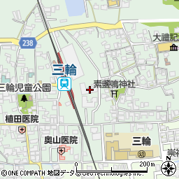 奈良県桜井市三輪343周辺の地図