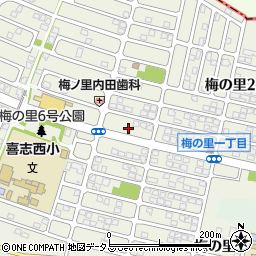 大阪府富田林市梅の里2丁目32周辺の地図