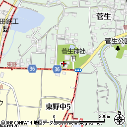 菅生天満宮周辺の地図