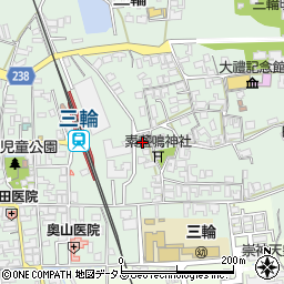 奈良県桜井市三輪313周辺の地図
