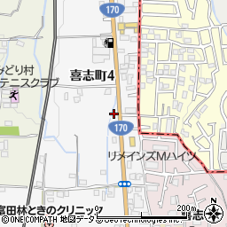 日本一たい焼大阪富田林店周辺の地図
