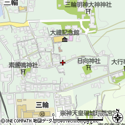 奈良県桜井市三輪301周辺の地図