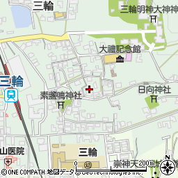 奈良県桜井市三輪252周辺の地図