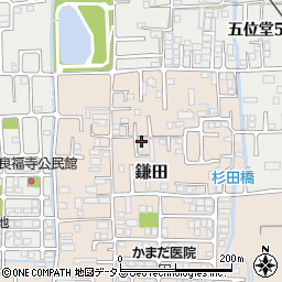 奈良県香芝市鎌田532-8周辺の地図