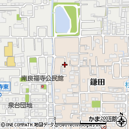 奈良県香芝市鎌田504-14周辺の地図