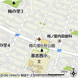 大阪府富田林市梅の里周辺の地図