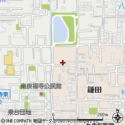 奈良県香芝市鎌田504-9周辺の地図