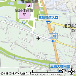奈良県桜井市三輪1153-1周辺の地図