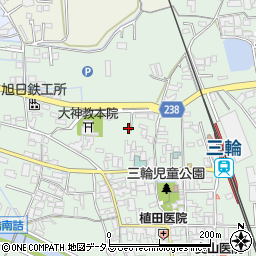 奈良県桜井市三輪周辺の地図
