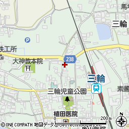 奈良県桜井市三輪460-8周辺の地図