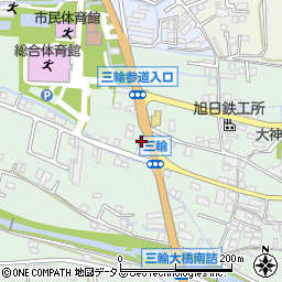 奈良県桜井市三輪1164周辺の地図