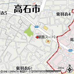 大阪府高石市東羽衣4丁目12周辺の地図