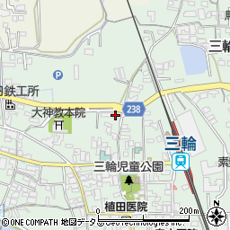 奈良県桜井市三輪1209周辺の地図
