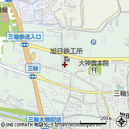 奈良県桜井市三輪1183周辺の地図