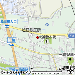 奈良県桜井市三輪1188-5周辺の地図