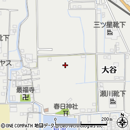 奈良県大和高田市大谷周辺の地図