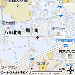 大阪府堺市中区堀上町318周辺の地図
