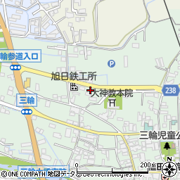 奈良県桜井市三輪1188周辺の地図