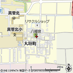 奈良県橿原市大垣町周辺の地図