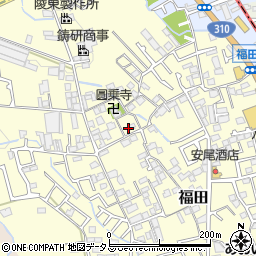 大阪府堺市中区福田1288周辺の地図