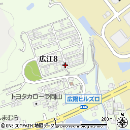 岡山県倉敷市広江8丁目周辺の地図