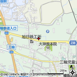 奈良県桜井市三輪1188-2周辺の地図