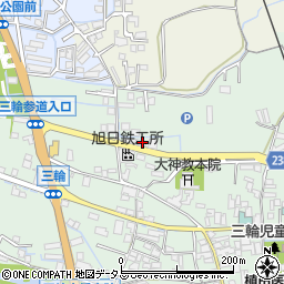 奈良県桜井市三輪1186-2周辺の地図