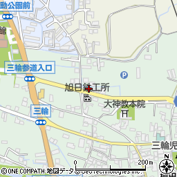 奈良県桜井市三輪1185-1周辺の地図