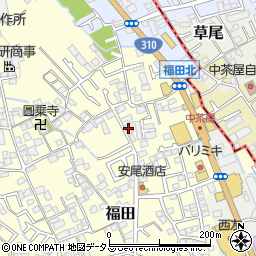 大阪府堺市中区福田1121周辺の地図
