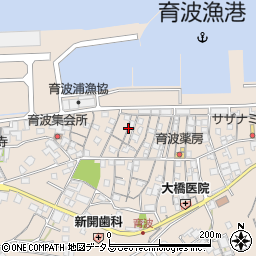 兵庫県淡路市育波周辺の地図