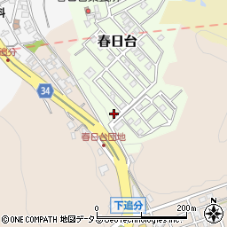 岡山県笠岡市春日台206-1周辺の地図
