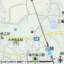 奈良県桜井市三輪1208-1周辺の地図