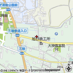 奈良県桜井市三輪642-7周辺の地図