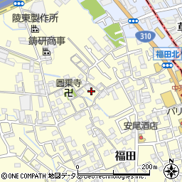 大阪府堺市中区福田1296周辺の地図