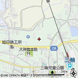 奈良県桜井市三輪1195周辺の地図