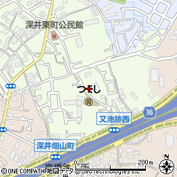大阪府堺市中区深井東町379-2周辺の地図