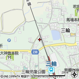 奈良県桜井市三輪573周辺の地図