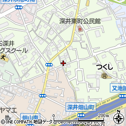 大阪府堺市中区深井東町346-8周辺の地図