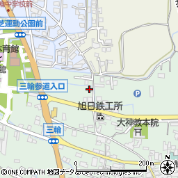 奈良県桜井市三輪642-8周辺の地図