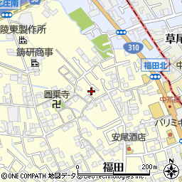大阪府堺市中区福田1300周辺の地図