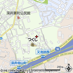 大阪府堺市中区深井東町379周辺の地図
